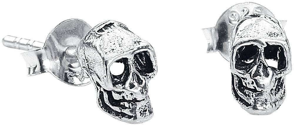 EMP "Totenkopf" Ohrstecker-Set silberfarben von etNox
