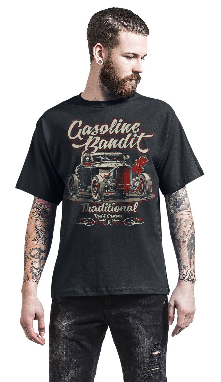 EMP "Traditional" T-Shirt Schwarz Von Gasoline Bandit