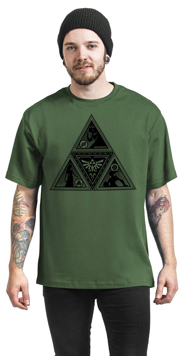 EMP "Triforce" T-Shirt Dunkelgrün Von The Legend Of Zelda