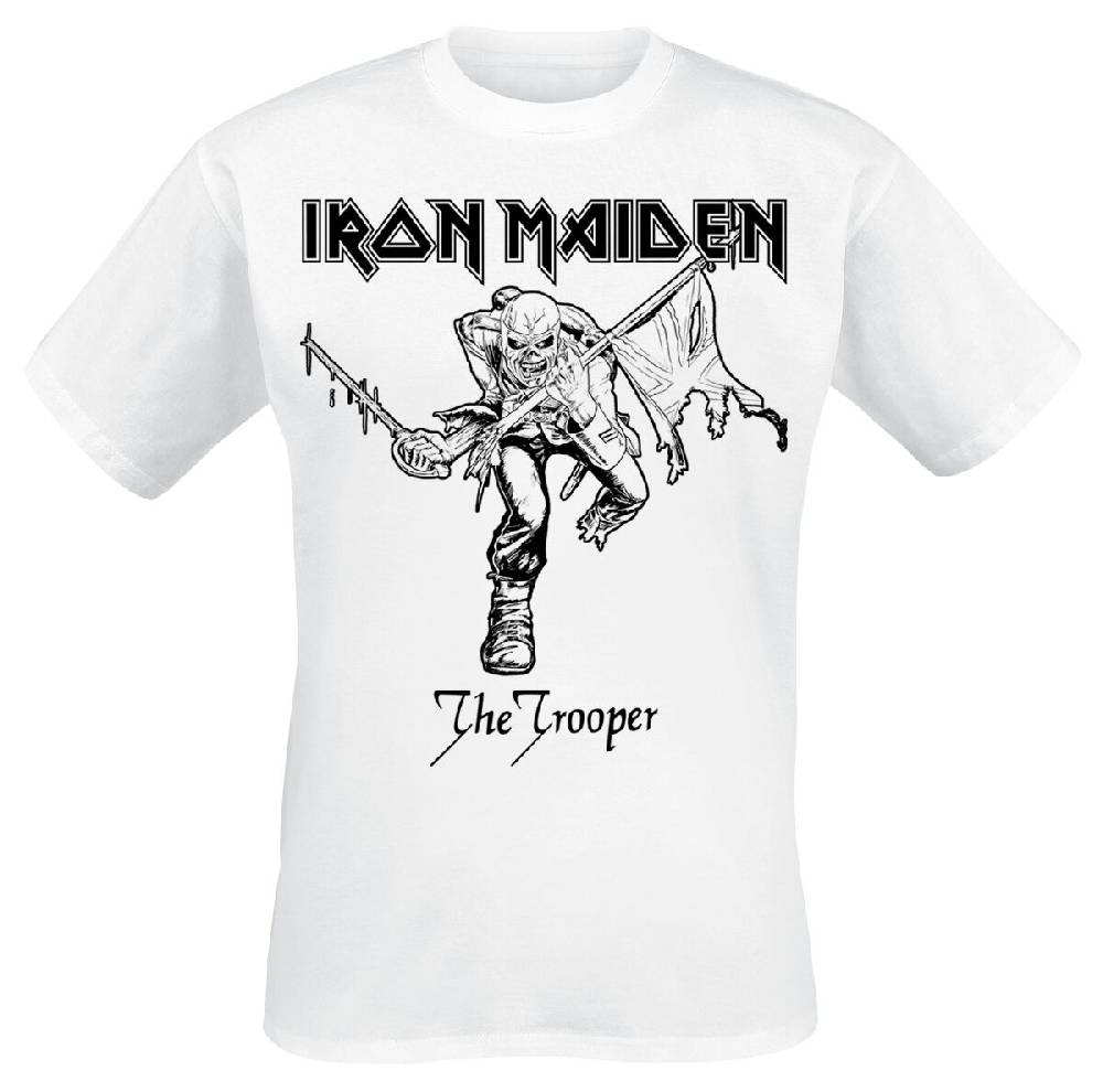 EMP "Trooper - Doppelpack" T-Shirt Schwarz/weiß Von Iron Maiden