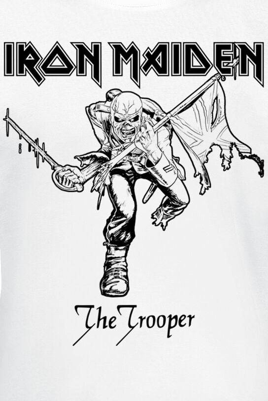 EMP "Trooper - Doppelpack" T-Shirt Schwarz/weiß Von Iron Maiden