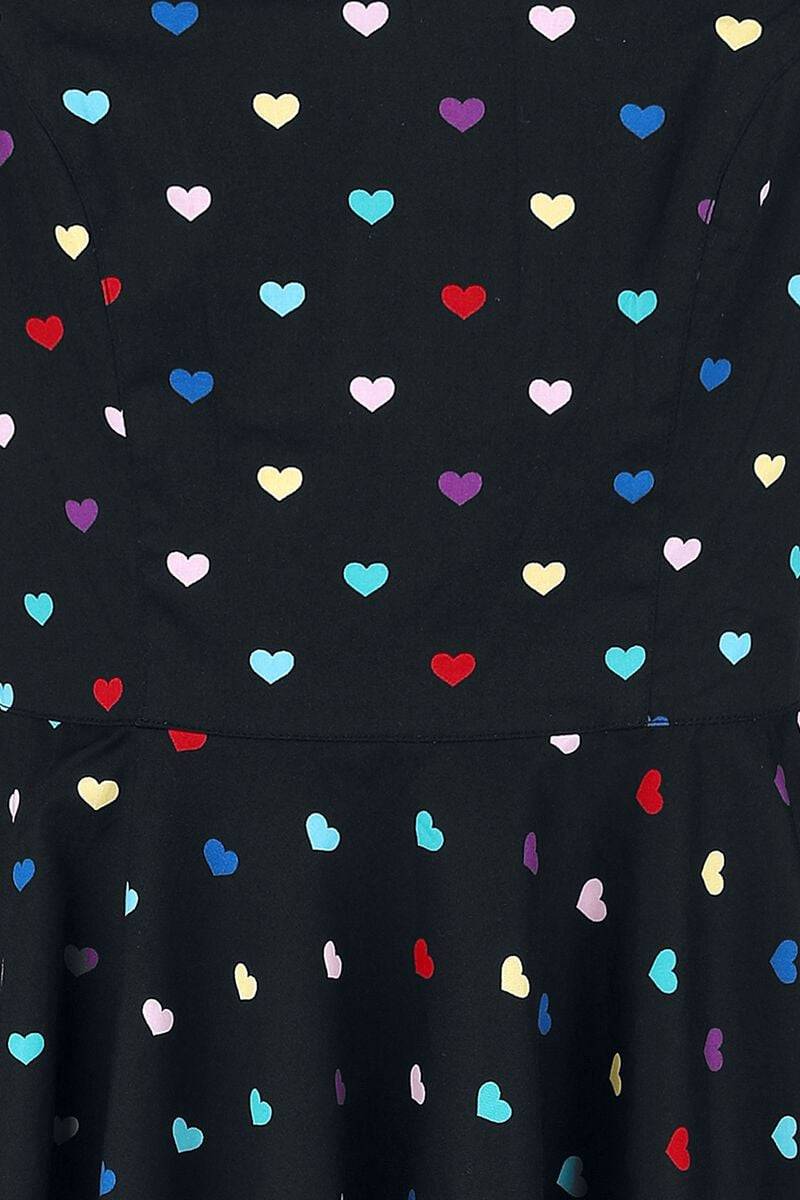 EMP "True Love Mid Dress" Mittellanges Kleid Schwarz Von Hell Bunny