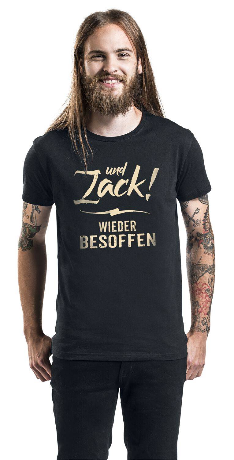 EMP "Und Zack - Wieder Besoffen" T-Shirt Schwarz Von Alkohol & Party