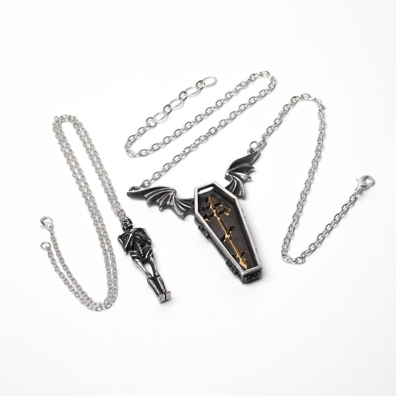 EMP "Undying Homage" Halskette Schwarz/silberfarben Von Alchemy Gothic