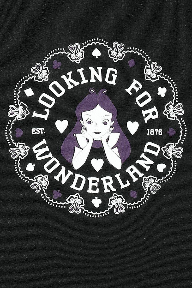 EMP "University" T-Shirt Lila/schwarz Von Alice Im Wunderland