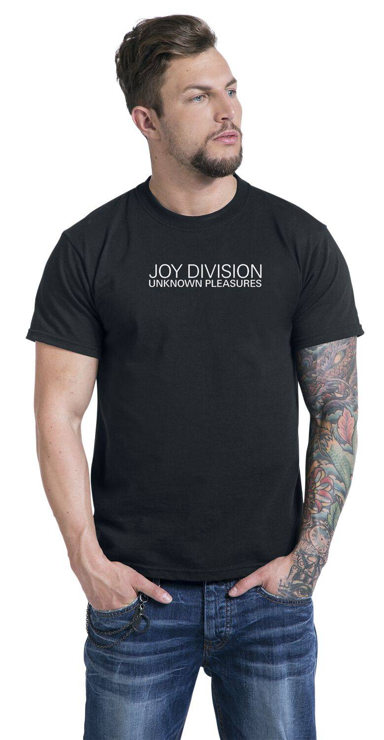 EMP "Unknown Pleasures Text Pulsar Back (A)" T-Shirt Schwarz Von Joy Division