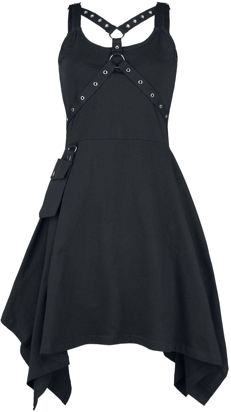 EMP "Unpleasant Dreams Dress" Mittellanges Kleid schwarz von Heartless