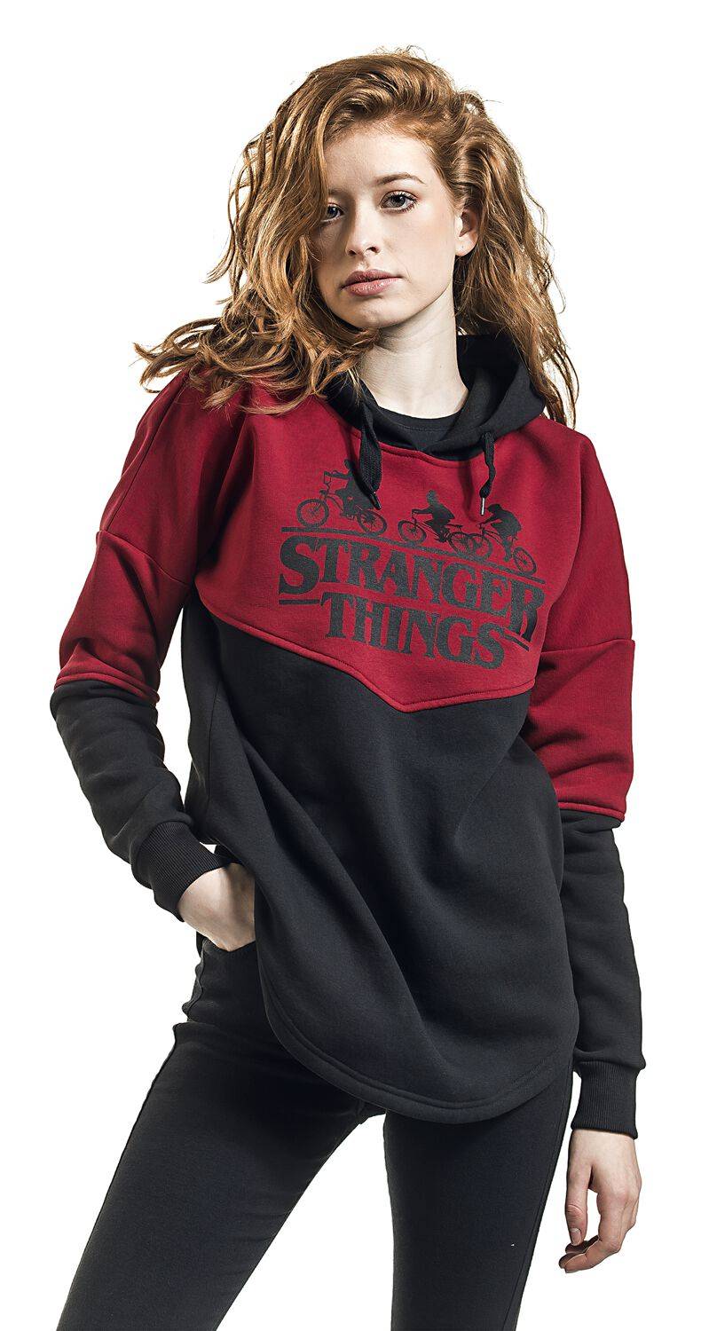 EMP "Upside Down" Kapuzenpullover Rot/schwarz Von Stranger Things