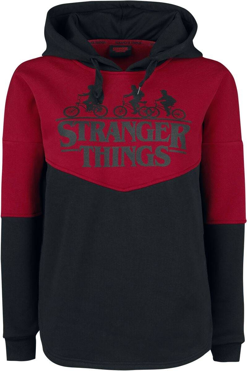 EMP "Upside Down" Kapuzenpullover rot/schwarz von Stranger Things