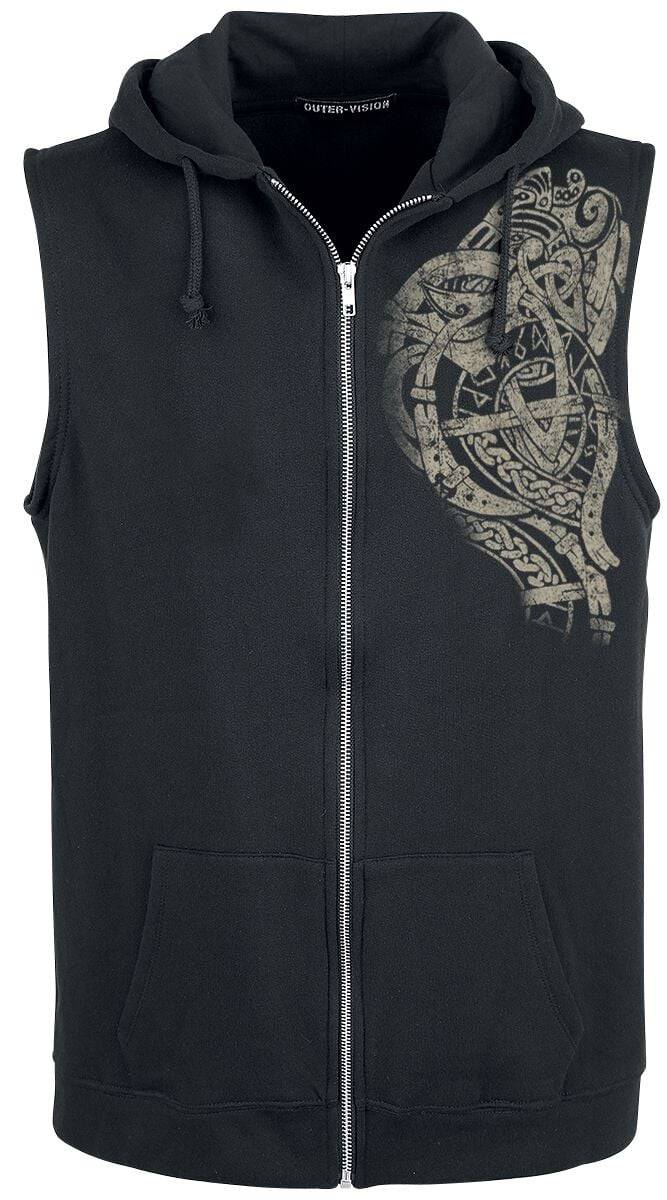 EMP "Ursus Tattoo Sweat Sleeveless Hoodie" Weste schwarz von Outer Vision