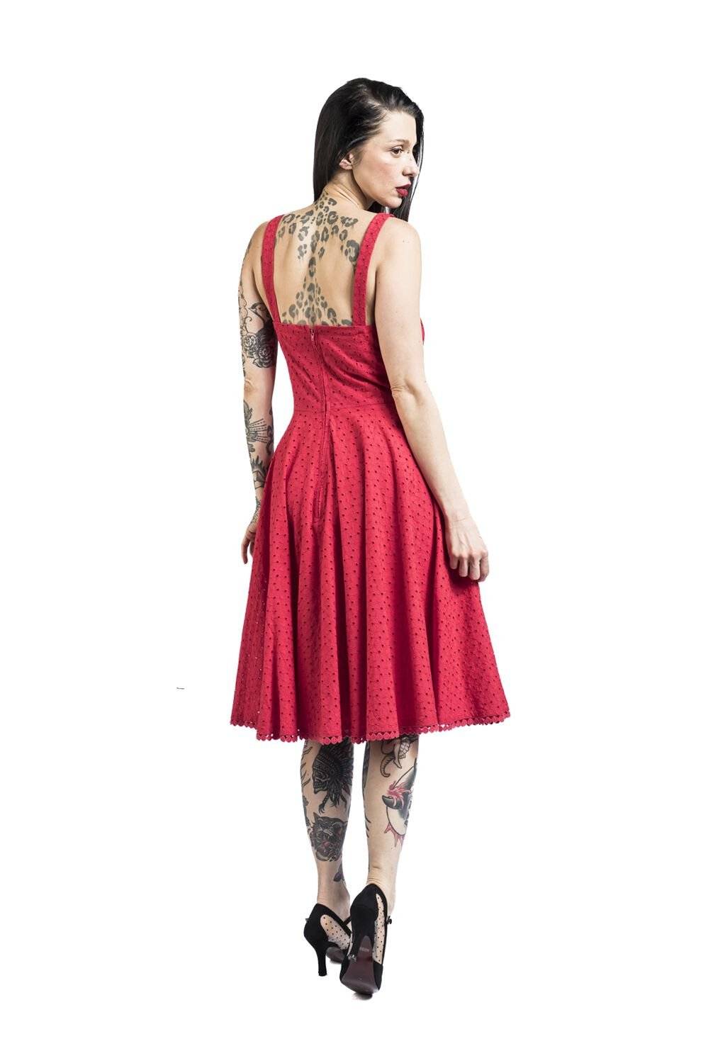 EMP "Valerie Dress" Mittellanges Kleid Rot Von Timeless London
