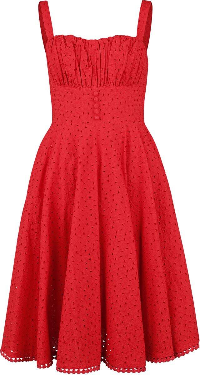 EMP "Valerie Dress" Mittellanges Kleid rot von Timeless London
