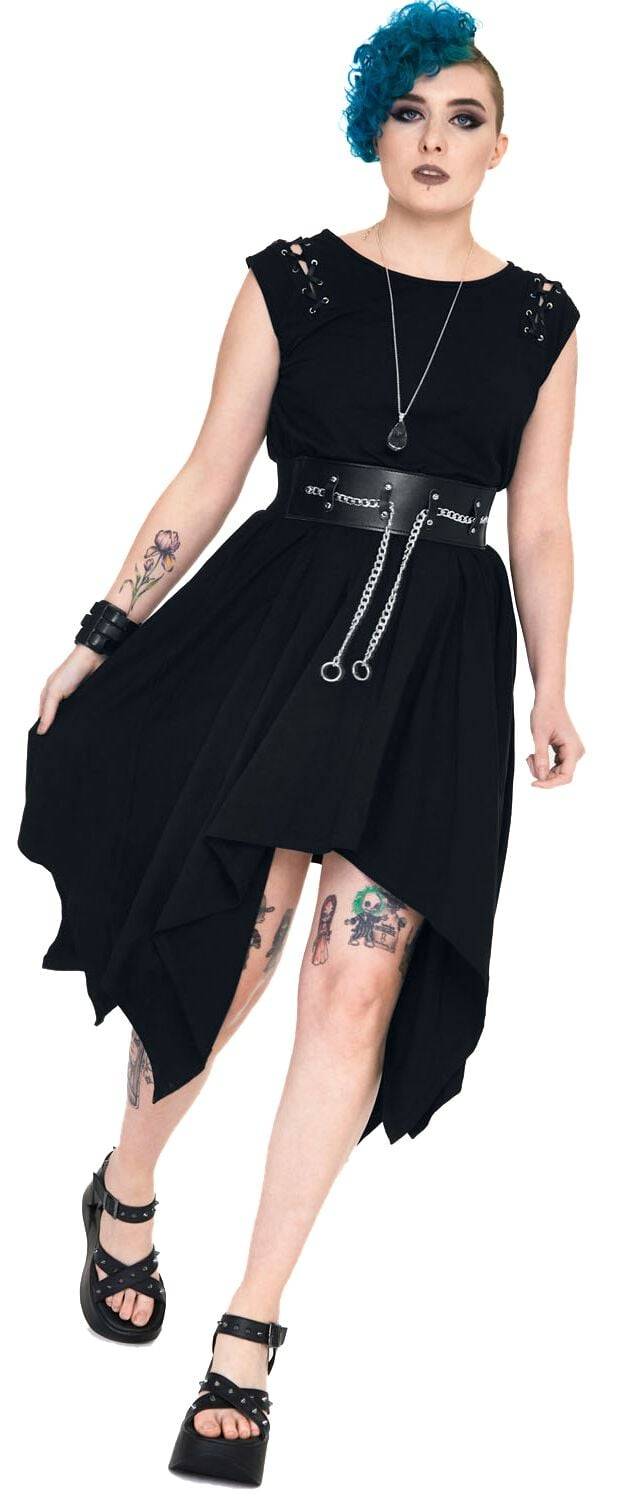 EMP "Vampire Midi Dress" Mittellanges Kleid Schwarz Von Jawbreaker