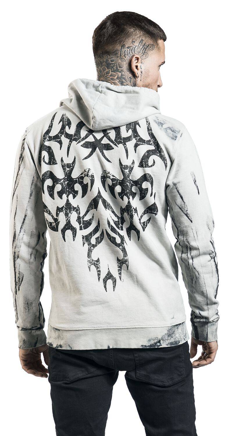 EMP "Verve Tattoo" Kapuzenpullover Grau Von Outer Vision