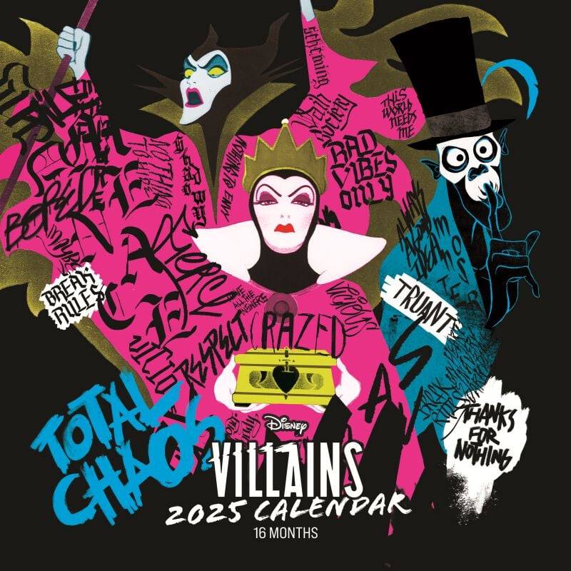 EMP "Villains - Wandkalender 2025" Kalenderbuch multicolor von Disney