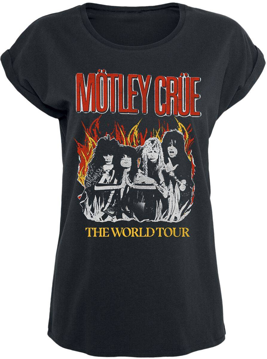 EMP "Vintage World Tour Flames" T-Shirt schwarz von Mötley Crüe