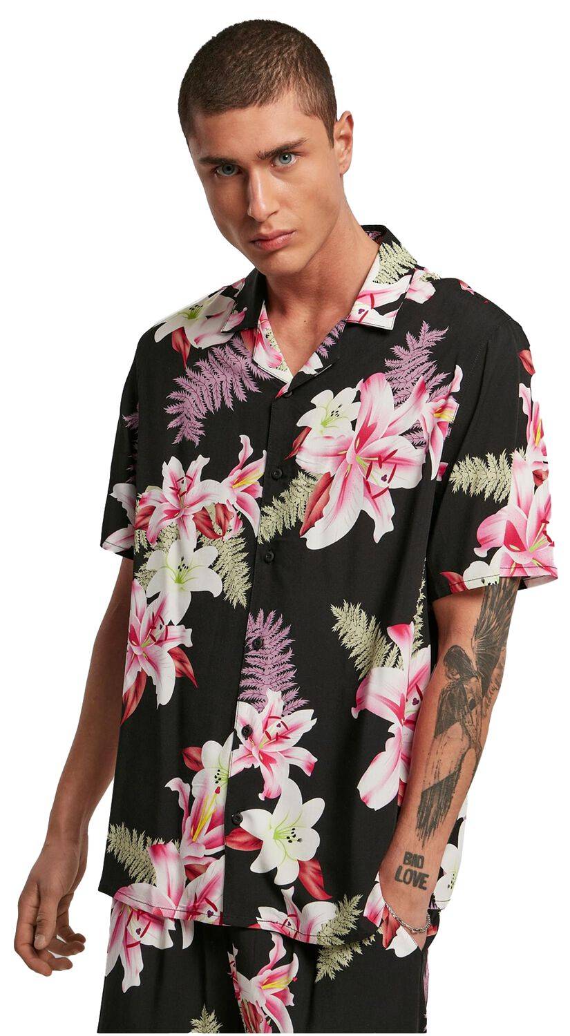 EMP "Viscose AOP Resort Shirt" Kurzarmhemd Multicolor Von Urban Classics