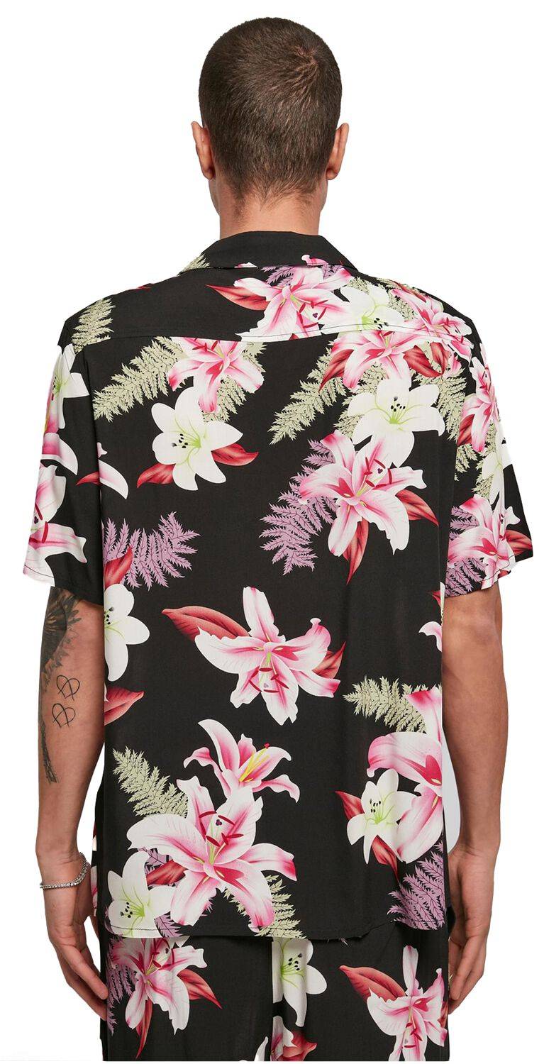 EMP "Viscose AOP Resort Shirt" Kurzarmhemd Multicolor Von Urban Classics