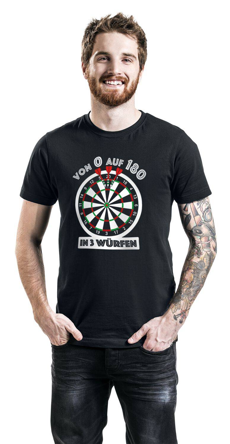 EMP "Von 0 Auf 180 In 3 Würfen" T-Shirt Schwarz Von Darts