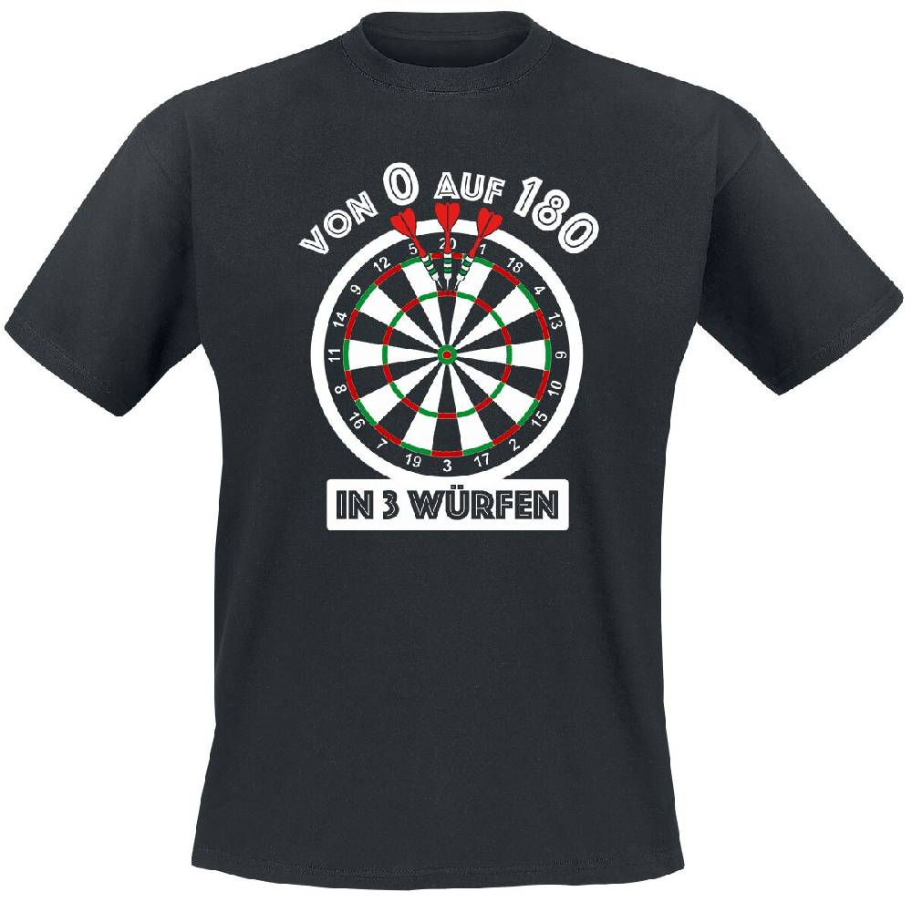 EMP "Von 0 auf 180 in 3 Würfen" T-Shirt schwarz von Darts