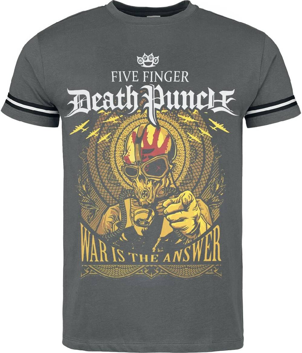 EMP "War Is The Answer" T-Shirt grau von Five Finger Death Punch