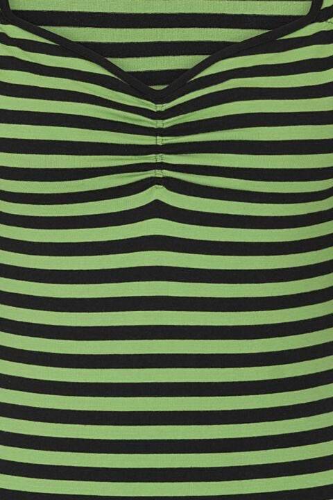 EMP "Warlock Top" Langarmshirt Grün/schwarz Von Hell Bunny