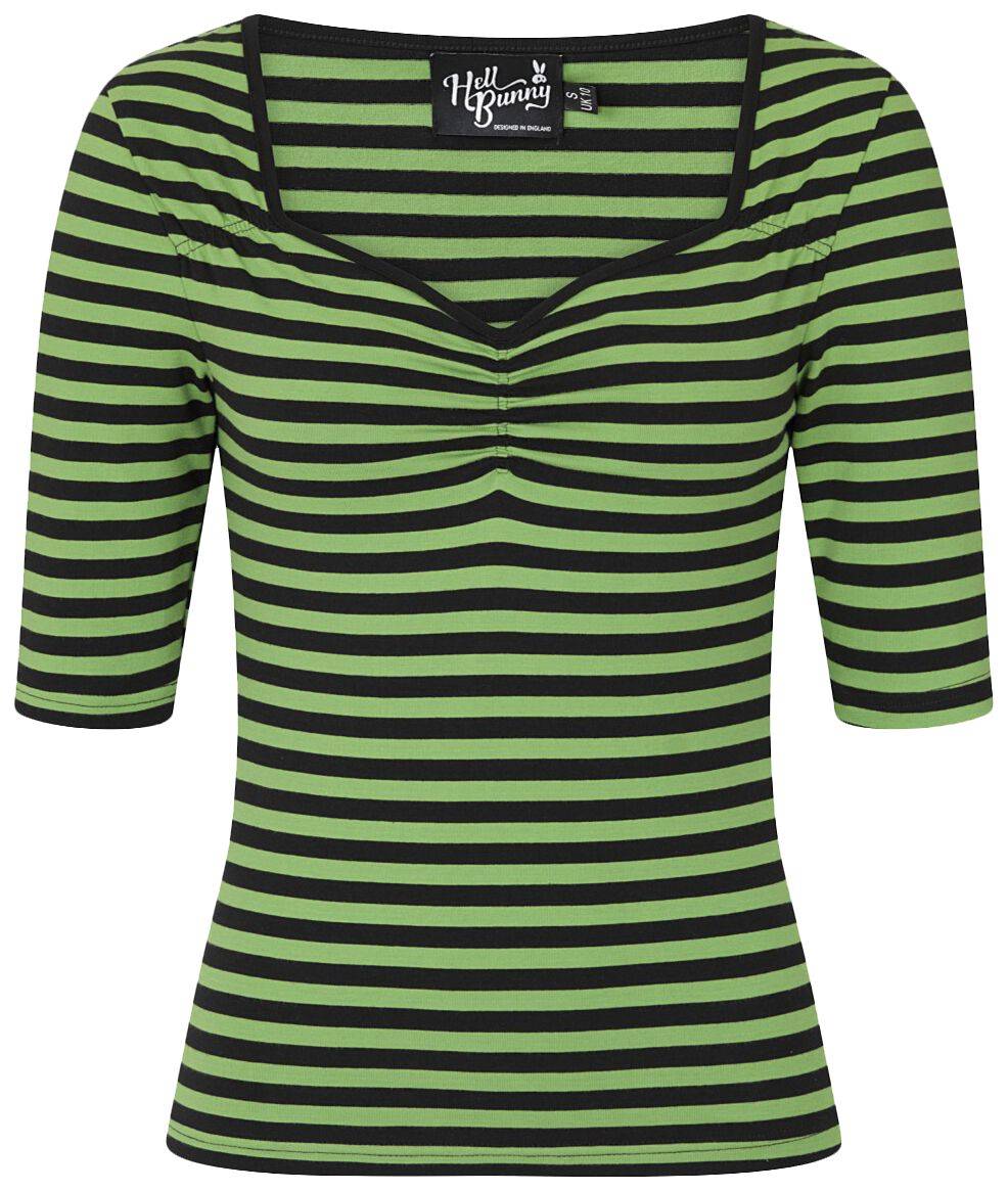 EMP "Warlock Top" Langarmshirt grün/schwarz von Hell Bunny