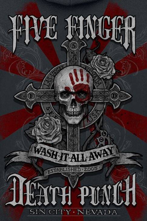 EMP "Wash It All Away" Kapuzenpullover Schwarz Von Five Finger Death Punch