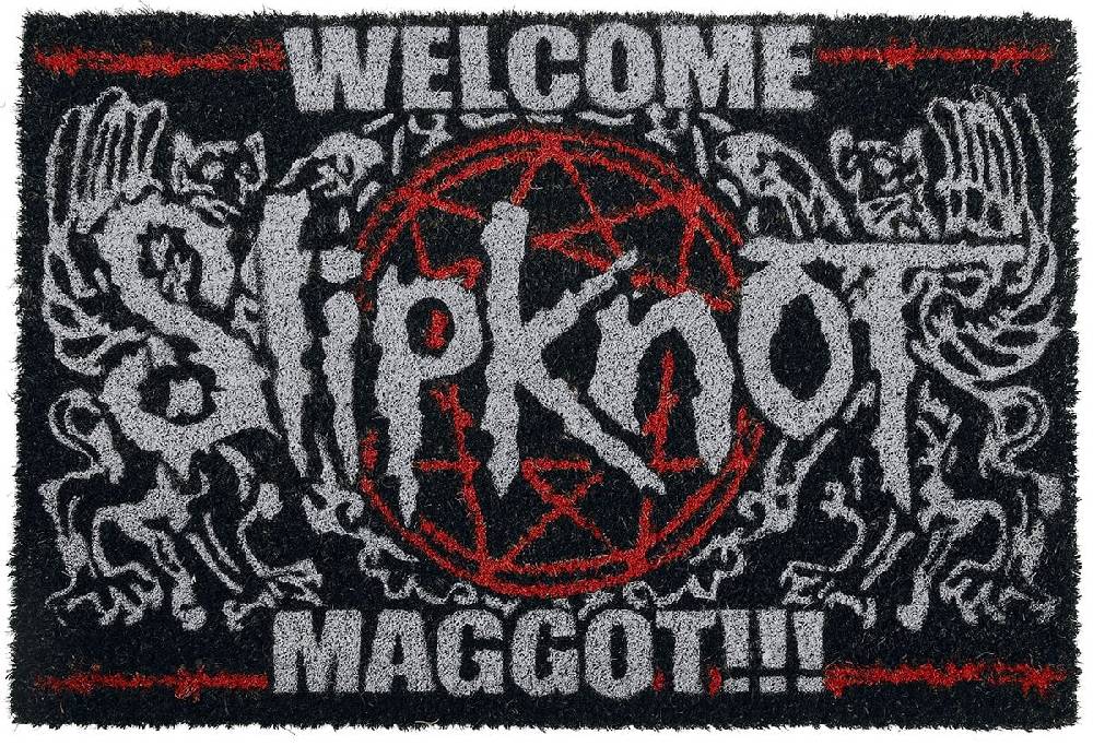 EMP "Welcome Maggot" Fußmatte schwarz/weiß/rot von Slipknot