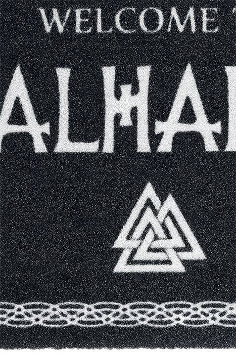EMP "Welcome To Valhalla" Fußmatte Schwarz/weiß Von Welcome To Valhalla