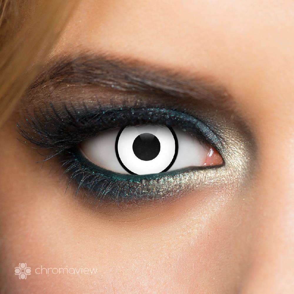 EMP "White Manson Tageslinsen" Fashionlinse weiß/schwarz von Chromaview