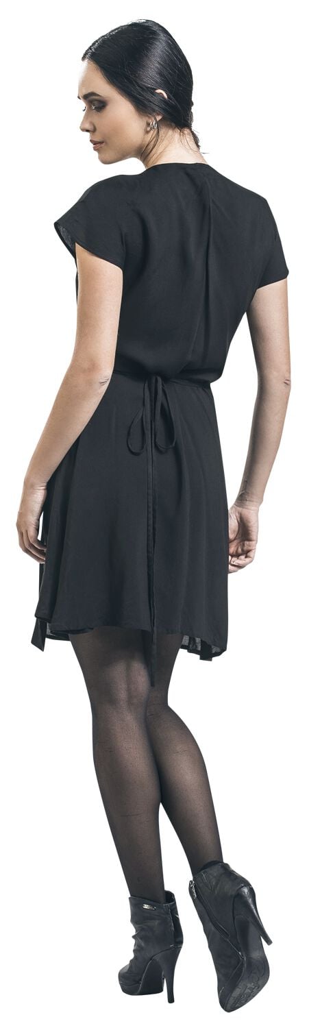 EMP "Wickelkleid Mit Bindegürtel" Mittellanges Kleid Schwarz Von Forplay