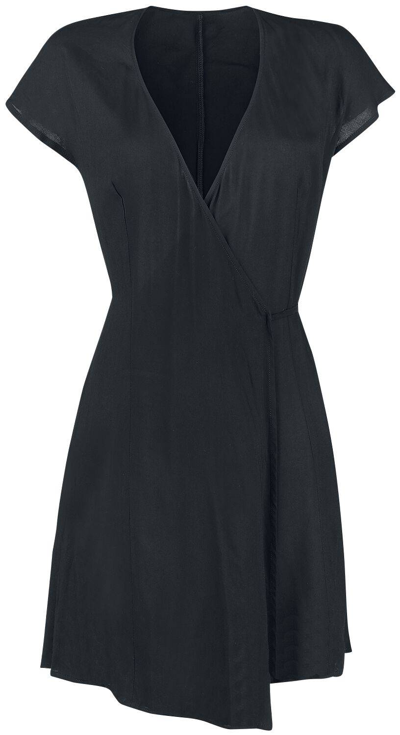 EMP "Wickelkleid mit Bindegürtel" Mittellanges Kleid schwarz von Forplay