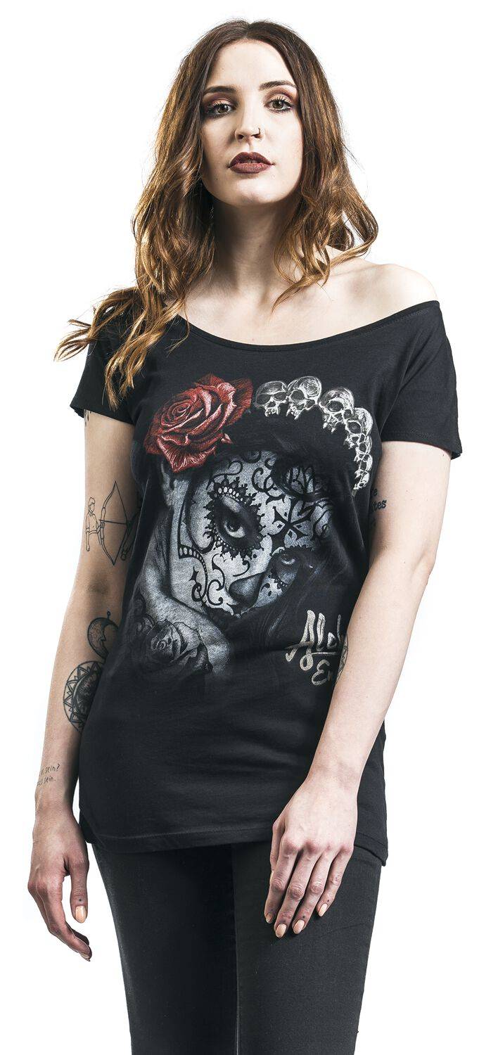 EMP "Widow's Weed" T-Shirt Schwarz Von Alchemy England
