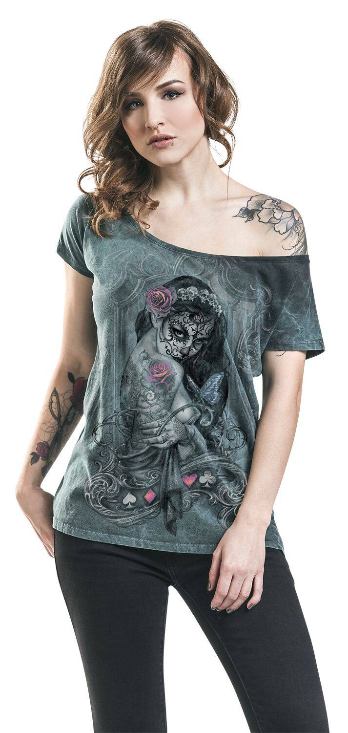 EMP "Widow's Weed" T-Shirt Türkis Von Alchemy England