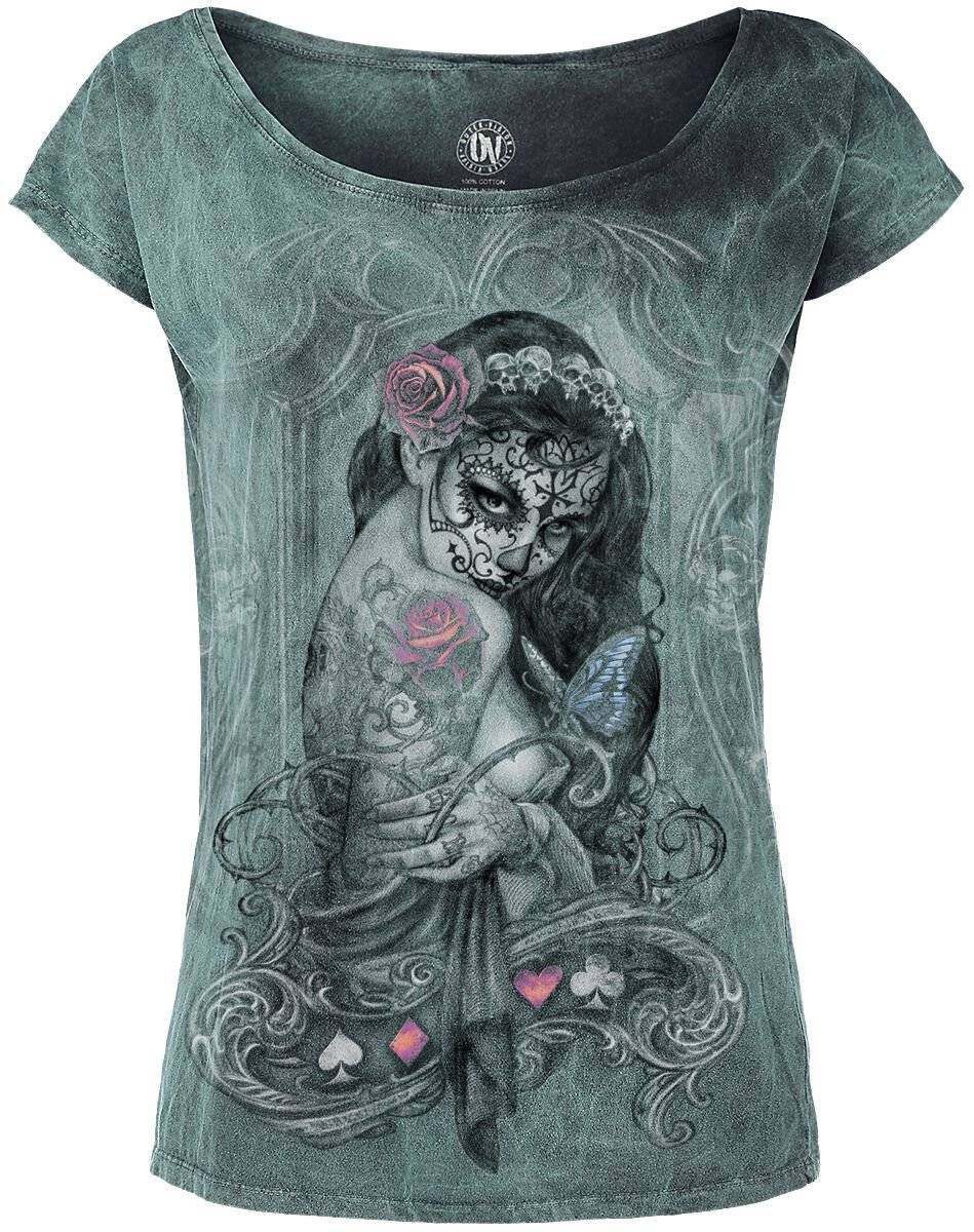 EMP "Widow's Weed" T-Shirt türkis von Alchemy England