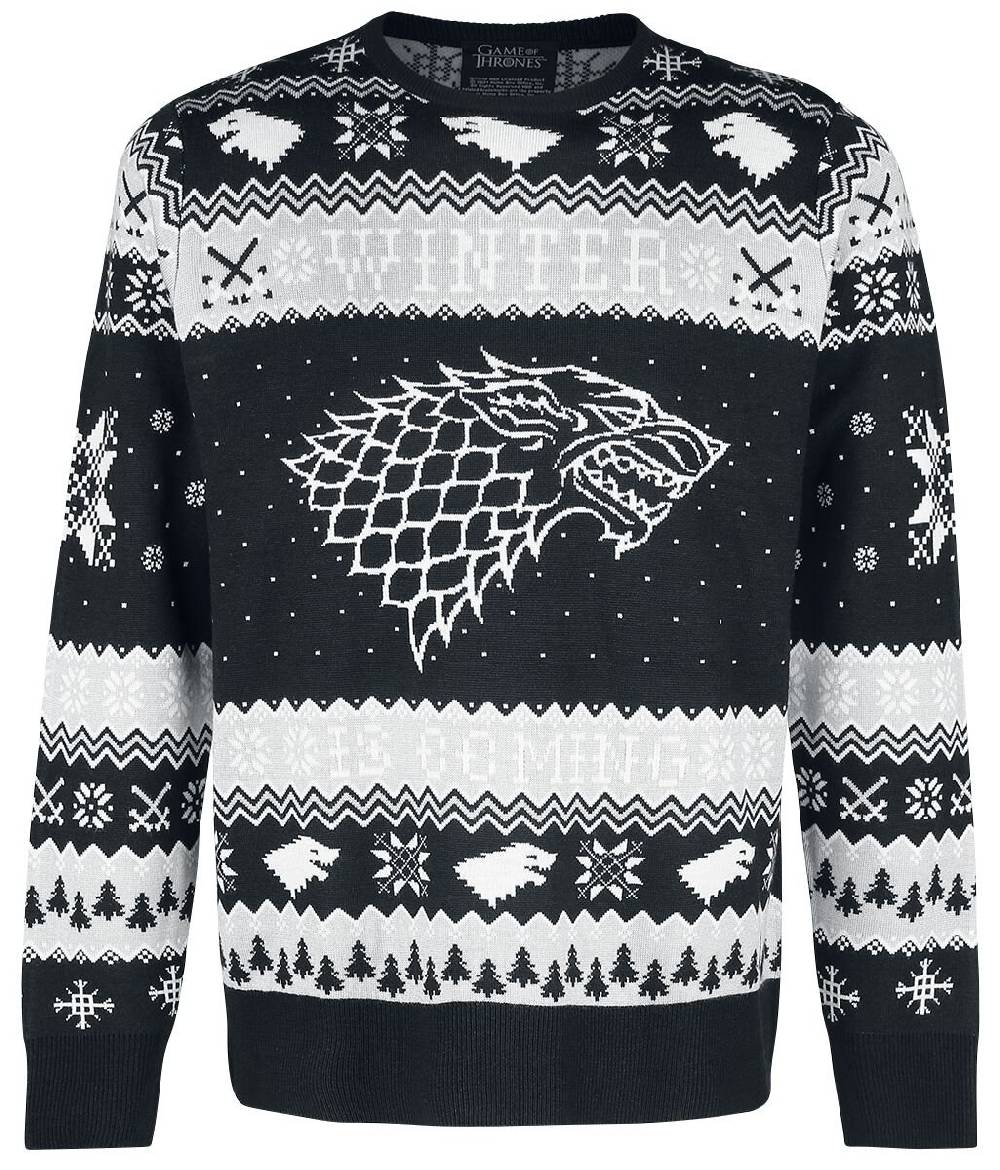 EMP "Winter Is Coming" Weihnachtspullover grau von Game Of Thrones
