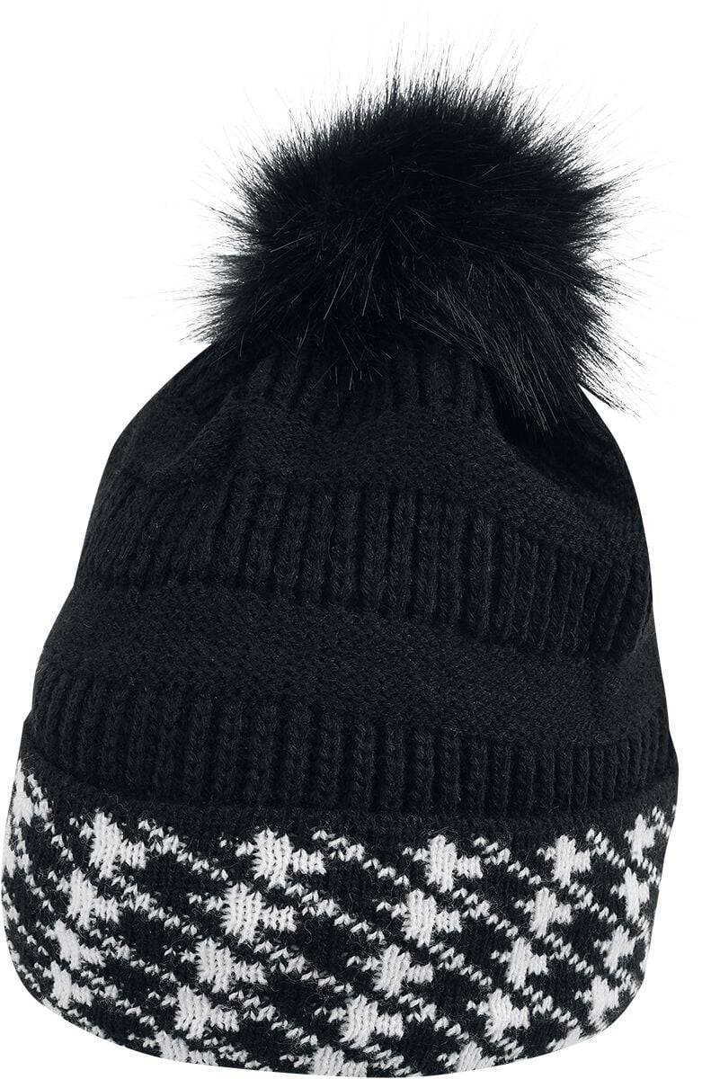 EMP "Winter Romance Hat" Mütze schwarz/weiß von Banned Retro