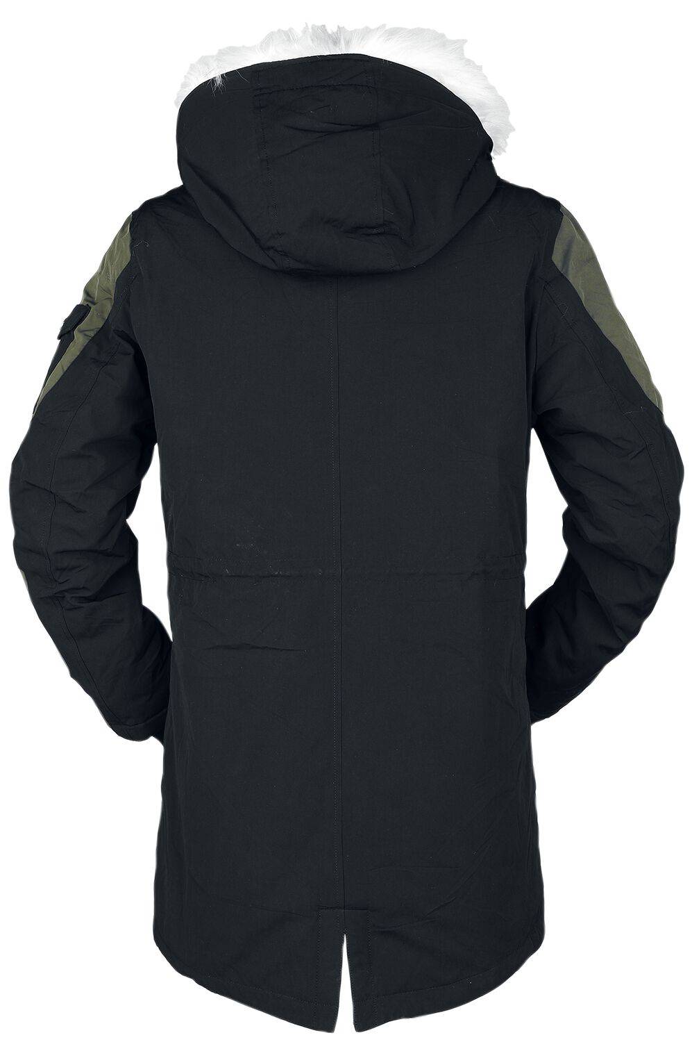 EMP Winterjacke Schwarz/oliv Von Black Premium By EMP