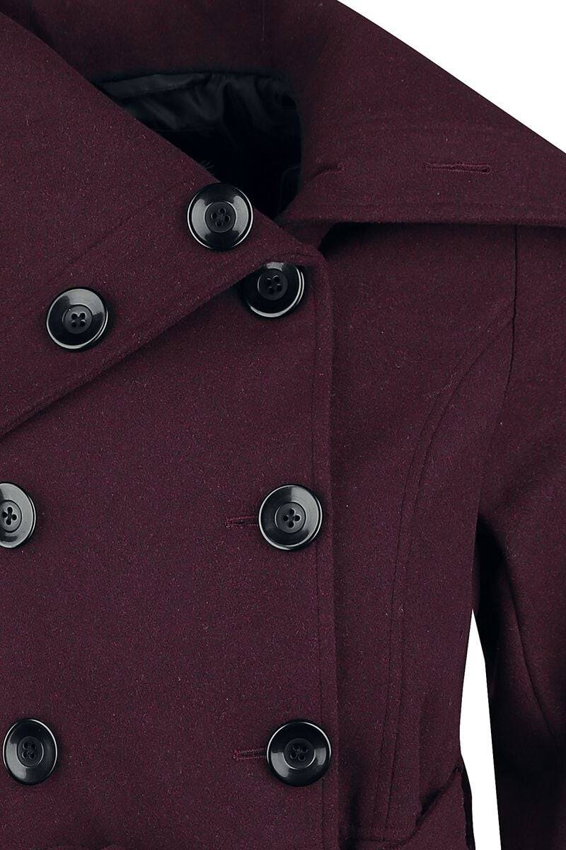 EMP Wintermantel Dunkelrot Von Black Premium By EMP