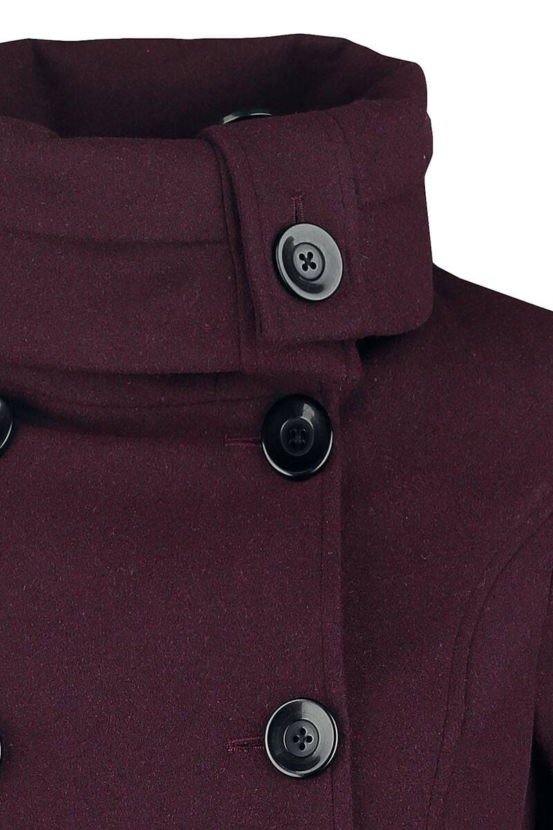 EMP Wintermantel Dunkelrot Von Black Premium By EMP