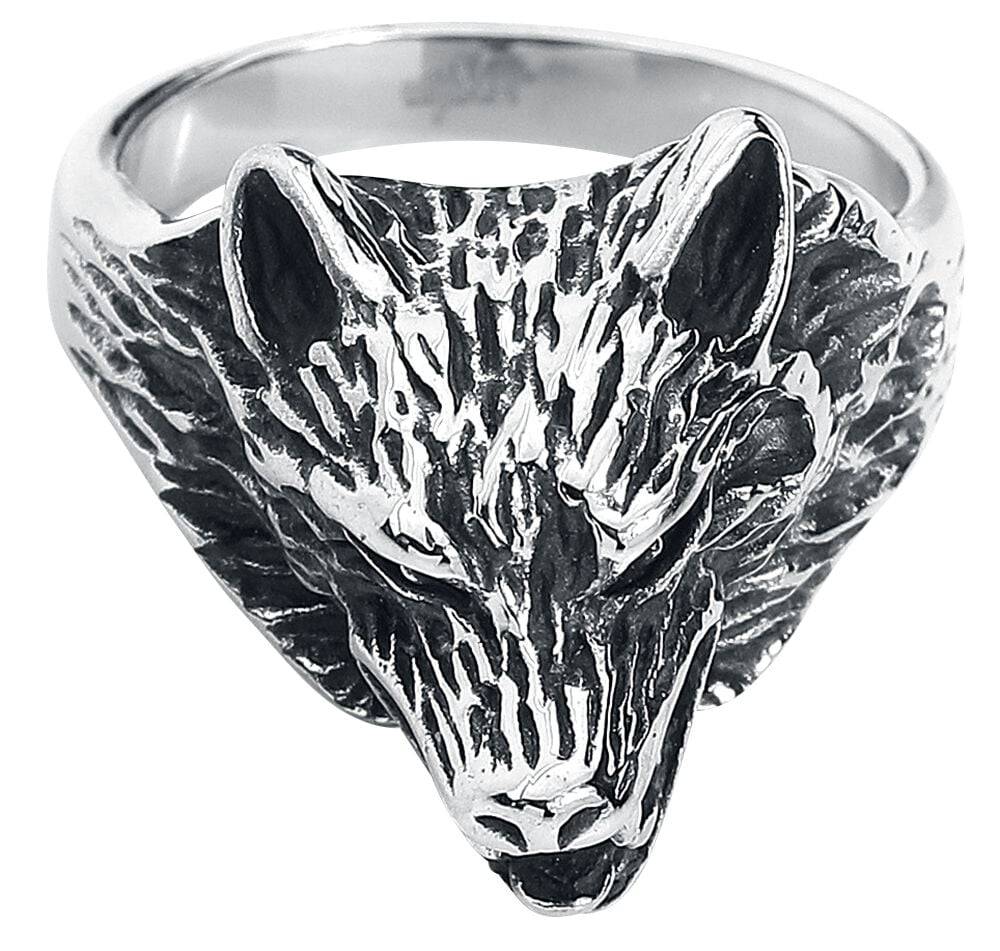 EMP "Wolf Packs" Ring silberfarben von etNox hard and heavy