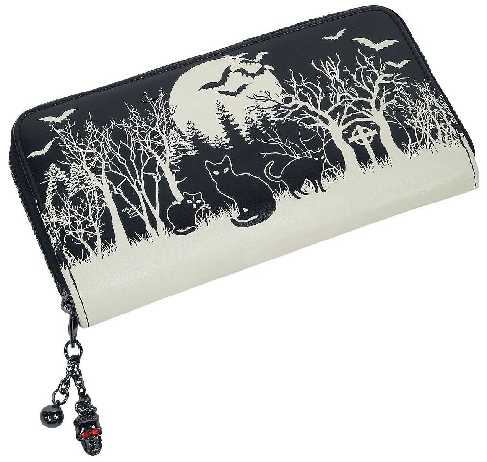 EMP "Woodland" Geldbörse schwarz/weiß von Banned Alternative