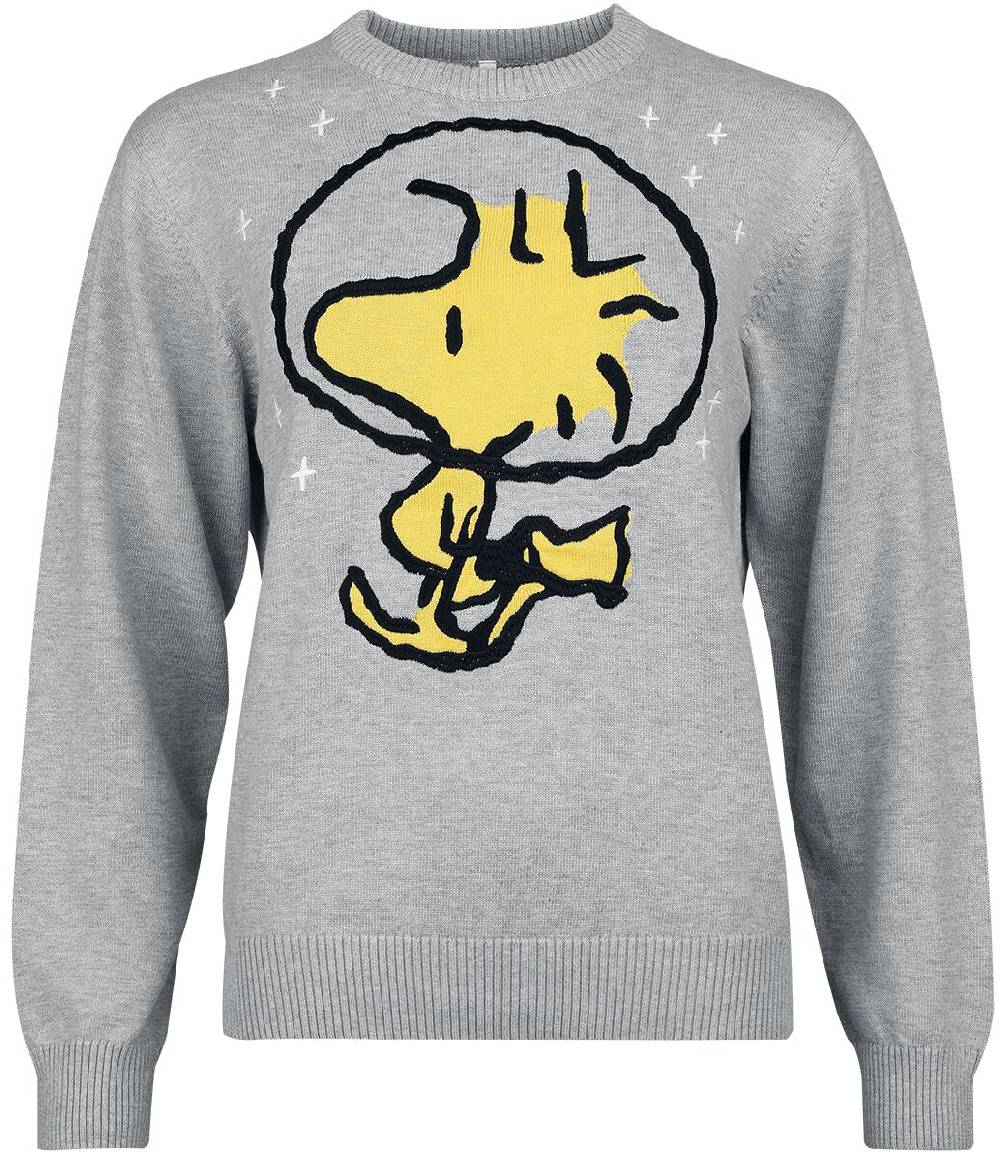 EMP "Woodstock" Strickpullover grau meliert von Peanuts
