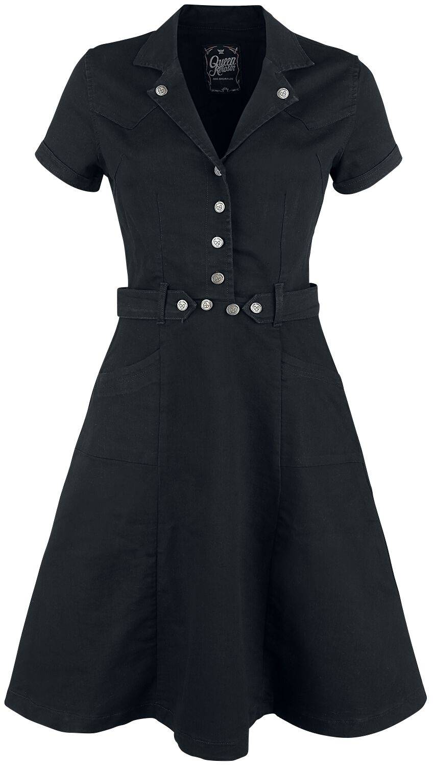 EMP "Workwear Dress" Mittellanges Kleid schwarz von Queen Kerosin