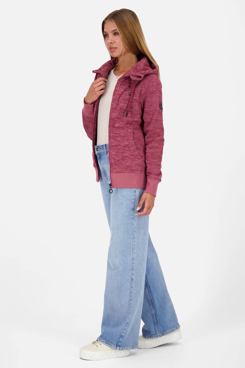 EMP "YasminAK F Polarfleece Hooded Sweat Jacket" Kapuzenjacke Rot Von Alife And Kickin