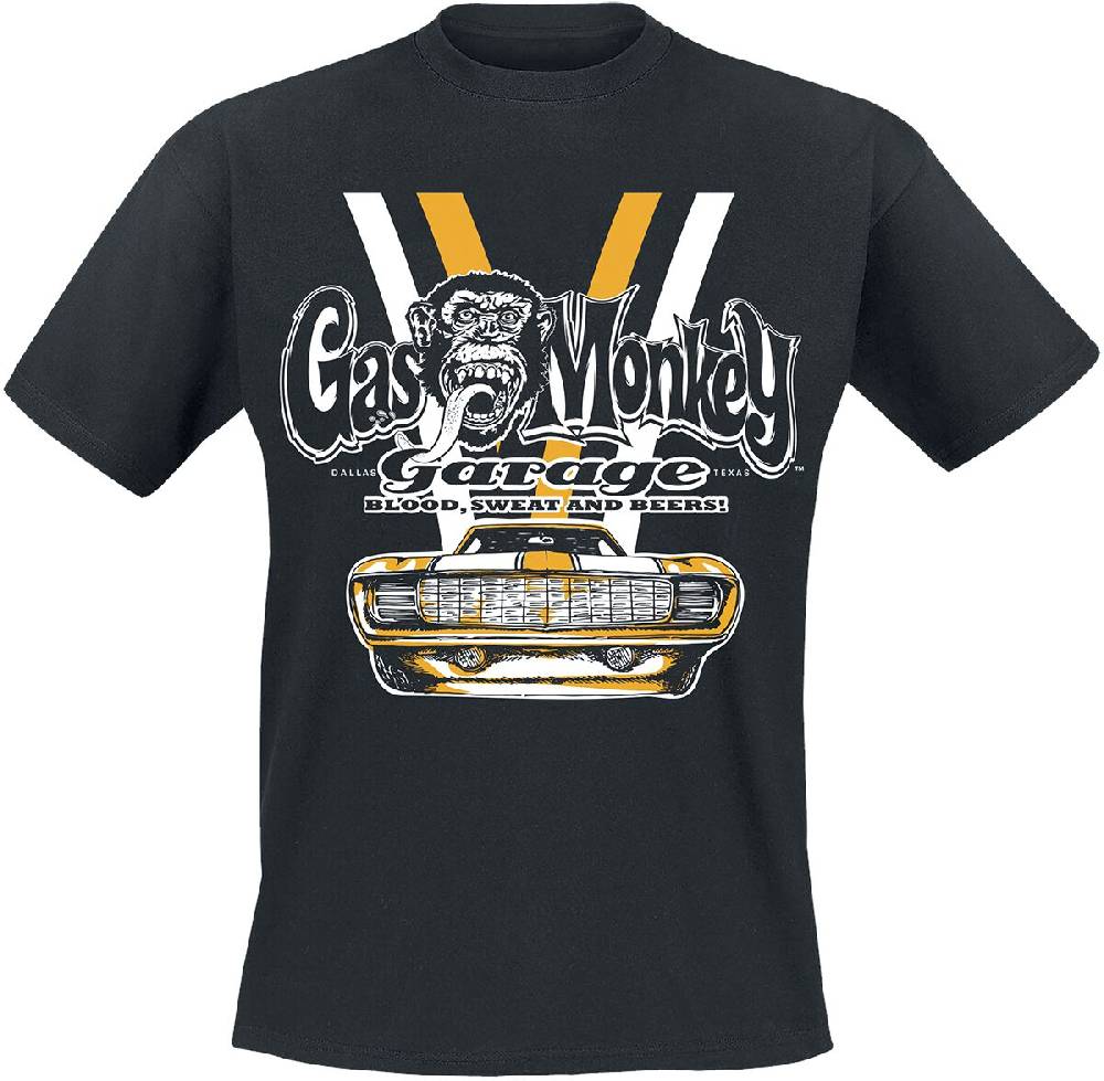 EMP "Yellow And White Car" T-Shirt schwarz von Gas Monkey Garage