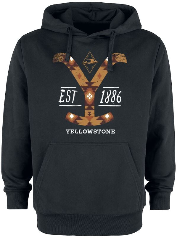 EMP "Yellowstone - Est 1886" Kapuzenpullover schwarz von Yellowstone