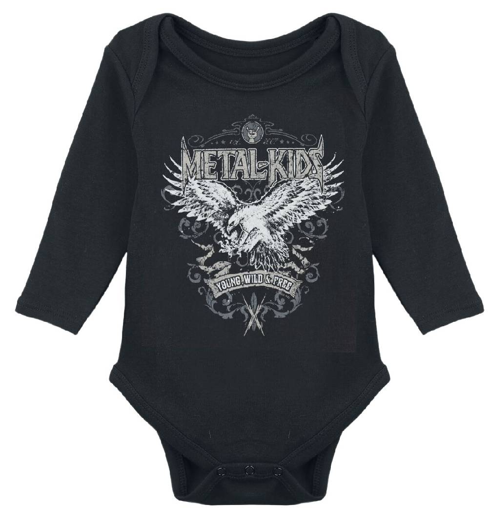 EMP "Young, Wild & Free Langarmbody" Body schwarz von Metal Kids