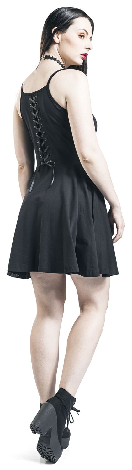 EMP "Zaylee Dress" Kurzes Kleid Schwarz Von Heartless